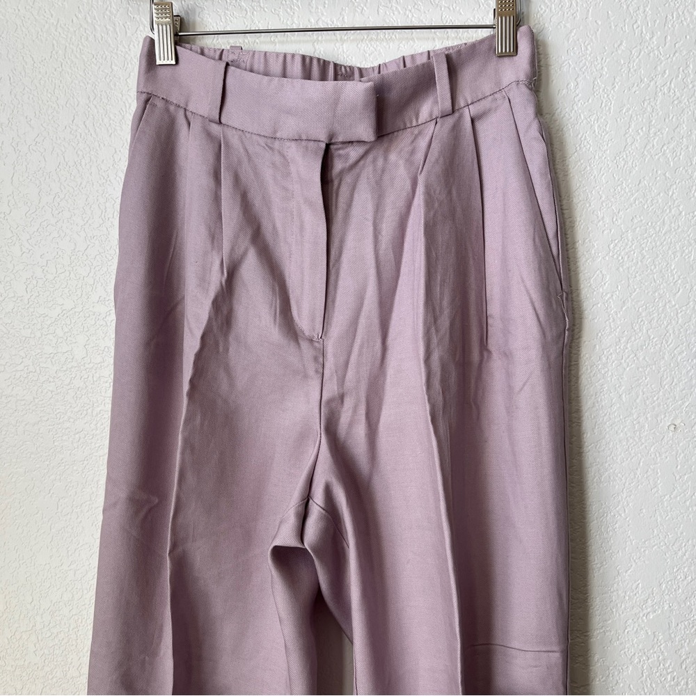 H&M Lavender Pleated Cropped Pants - Picture 2 of 10